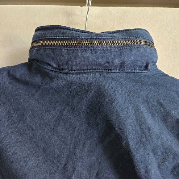 Land's End Womens Size S (6-8) Navy Blue Hidden Hooded Utility Jacket - Picture 10 of 10
